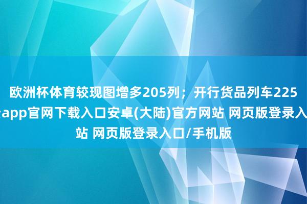 欧洲杯体育较现图增多205列；开行货品列车22595列-开云app官网下载入口安卓(大陆)官方网站 网页版登录入口/手机版