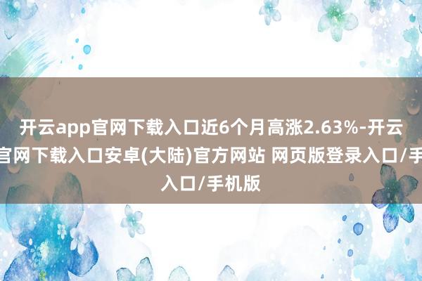 开云app官网下载入口近6个月高涨2.63%-开云app官网下载入口安卓(大陆)官方网站 网页版登录入口/手机版