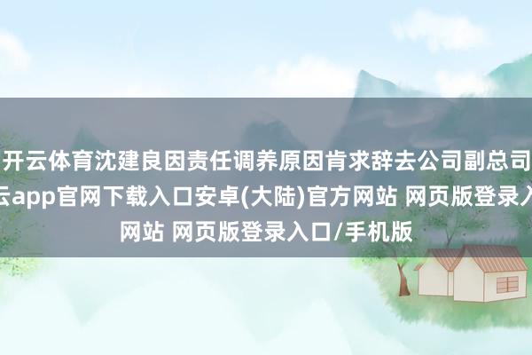 开云体育沈建良因责任调养原因肯求辞去公司副总司理职务-开云app官网下载入口安卓(大陆)官方网站 网页版登录入口/手机版